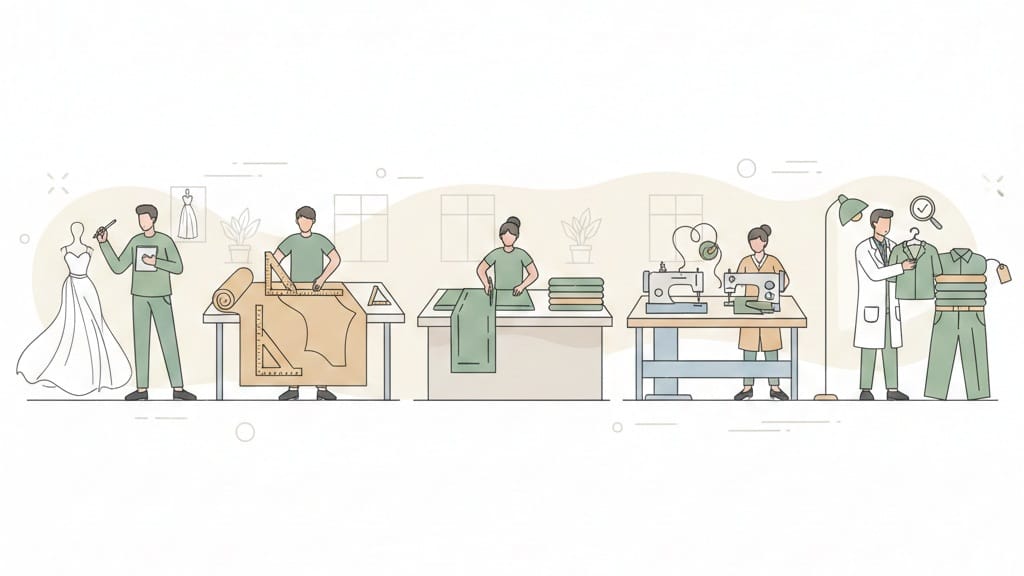 proses produksi baju