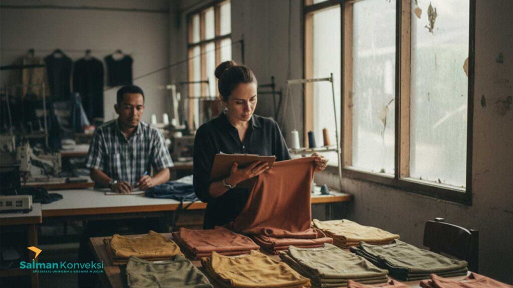 produksi pakaian pertama