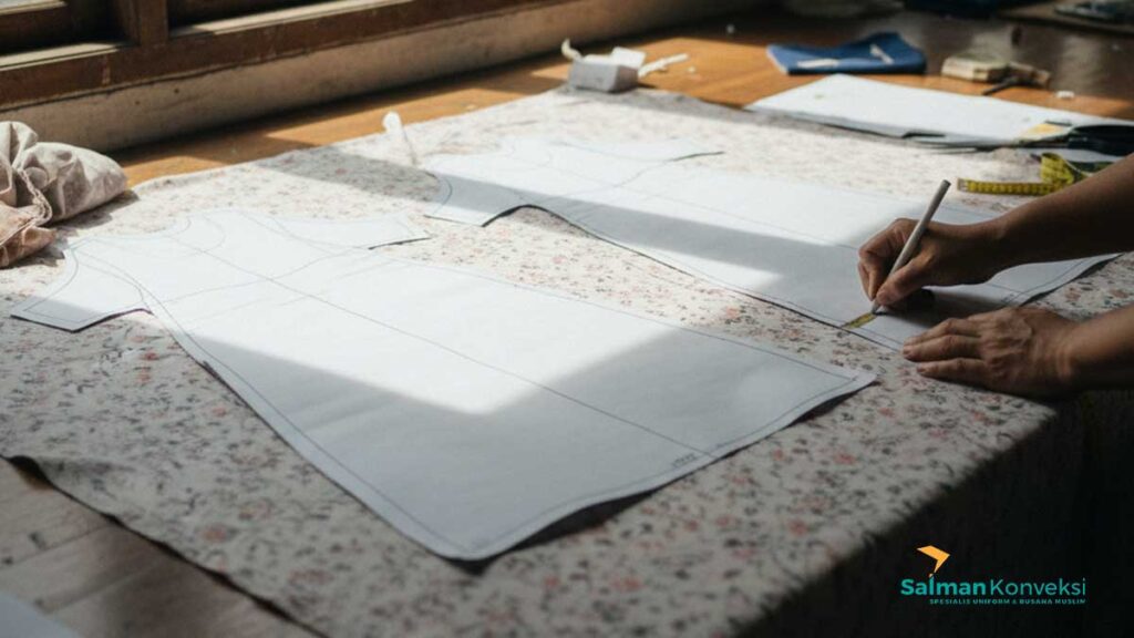 proses sampling busana muslim