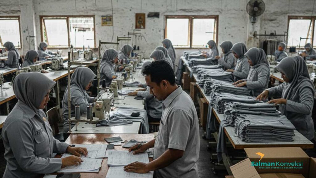 tahapan produksi seragam kerja