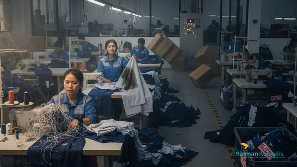 kesalahan produksi konveksi